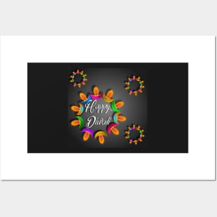 Diwali greeting with a message Happy Diwali Posters and Art